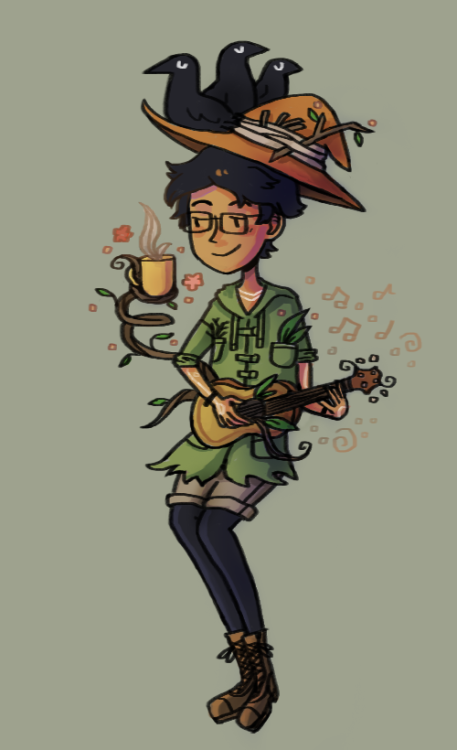 witchsona! I never ended up posting the one I drew last year (bottom), so I did a sort of redraw thi