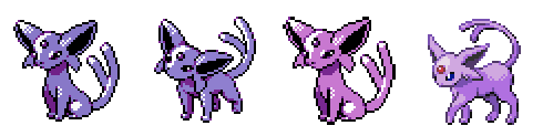 teddiusra:  Espeon official sprites ↳ 1999 - 2014