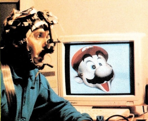 smallmariofindings: A motion capture actor during the first Mario In Real Time  performance