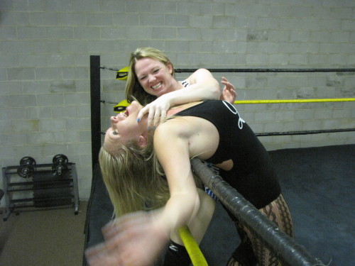 Leah Von Dutch vs Nevaeh http://nefemalewrestling.com