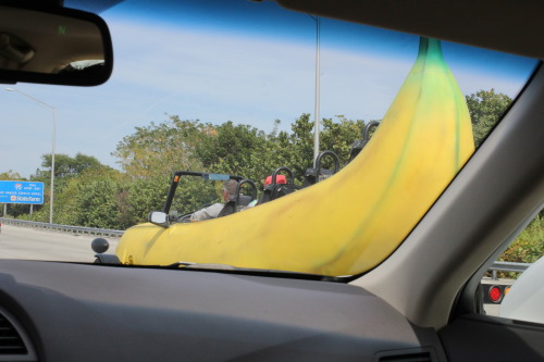 boredology: jeffrubinjeffrubin: When I was in Florida last week I saw a car shaped like a banana. Th