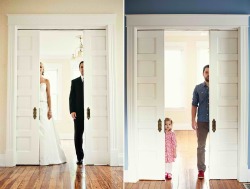 imhelllonheels:  rockbleeder:  Moving without Mom via today.com  When Ben Nunery and his wife Ali got married in 2009, they had just closed on their new house, so they took the opportunity to take their wedding photos in the empty home. Just four and