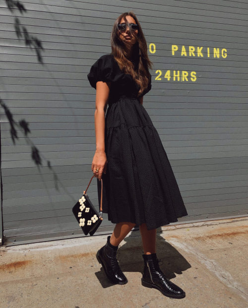 sophiebstyle: We Wore What | September 8, 2019Danielle Bernstein in a Cecilie Bahnsen dress, Clerger