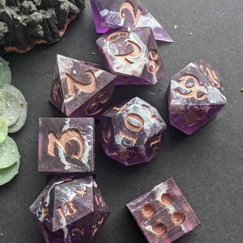 Amethyst Galaxy now for sale in my shop! #Dice #DND #DIY www.instagram.com/p/CLH–Hah8U