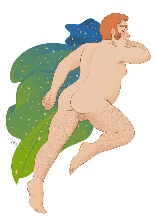giopota:  Feed the Bears - the “bear” disco night in Bologna - team asked me if I wanted to do and exhibition with some drawings of mine. So I just drew a bunch of naked young cubbish/chubby gay bear floating around as I like them. 