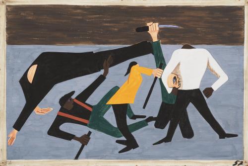 grupaok:Jacob Lawrence, The Migration Series: One of the Largest Race Riots Occurred in East St. Lou