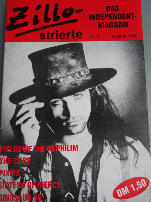 German fanzine “Zillo” nr. 3 August 1989 The entire magazine scan can be found on Nowthisisgothic fa