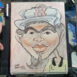 Doing Caricatures at Dairy Delight! #mattbernson #caricaturist #Caricatures #caricature #portrait #ink #artstix #art #drawing #artistsoninstagram #artofinstagram #artistsontumblr #instaartist #instadrawing #christmasinjuly  (at Dairy Delight Ice Cream)