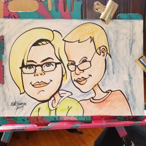 Caricature done today at the Melrose Arts Festival!   . . . . . . . #Caricature #caricatures #caricaturist #caricatureartist #prismacolor #artstix #ink #worksonpaper #artist #artistsoninstagram #artistsontumblr #artistsofinstagram #melrose #melrosearts