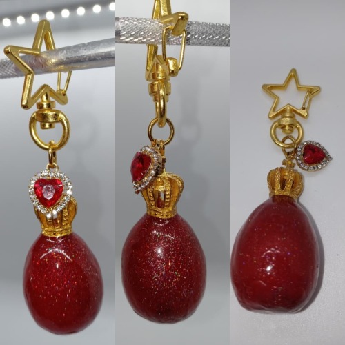 Crimson Royal Egg + Red ❤ Charm - Part of the 3rd set I made. I wasn’t happy with how scuffed 