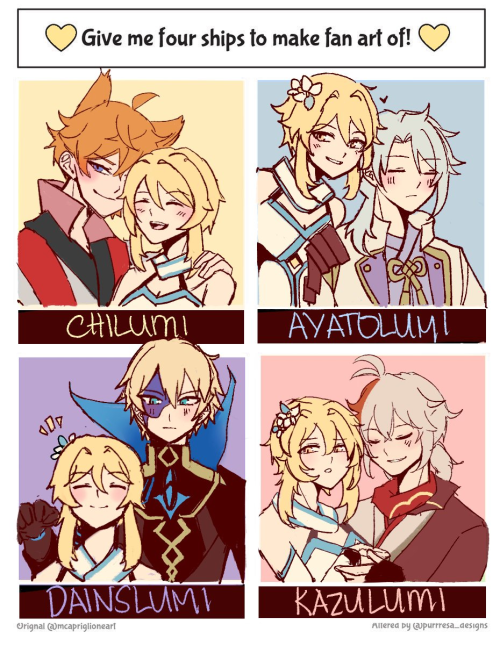  a lot of u guys suggested lumine ships so here we are aksjdfajsk- will make a second one soon!  