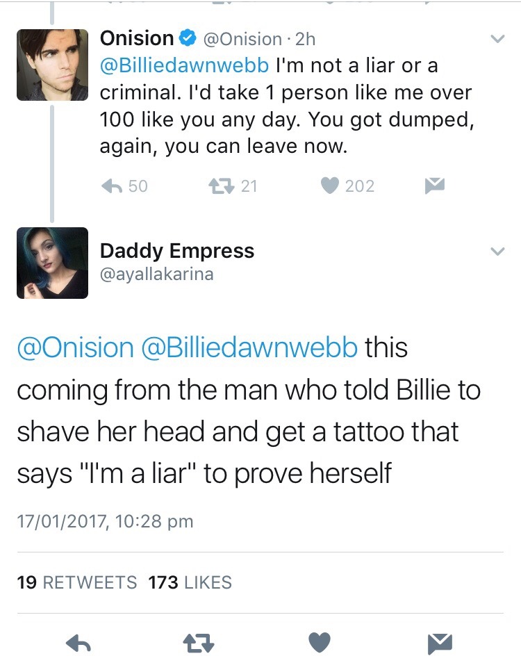 Billie and onision