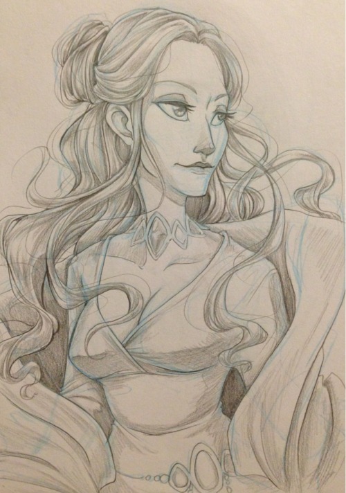 raygorartshit:Casually sketches Melisandre because why the hell not