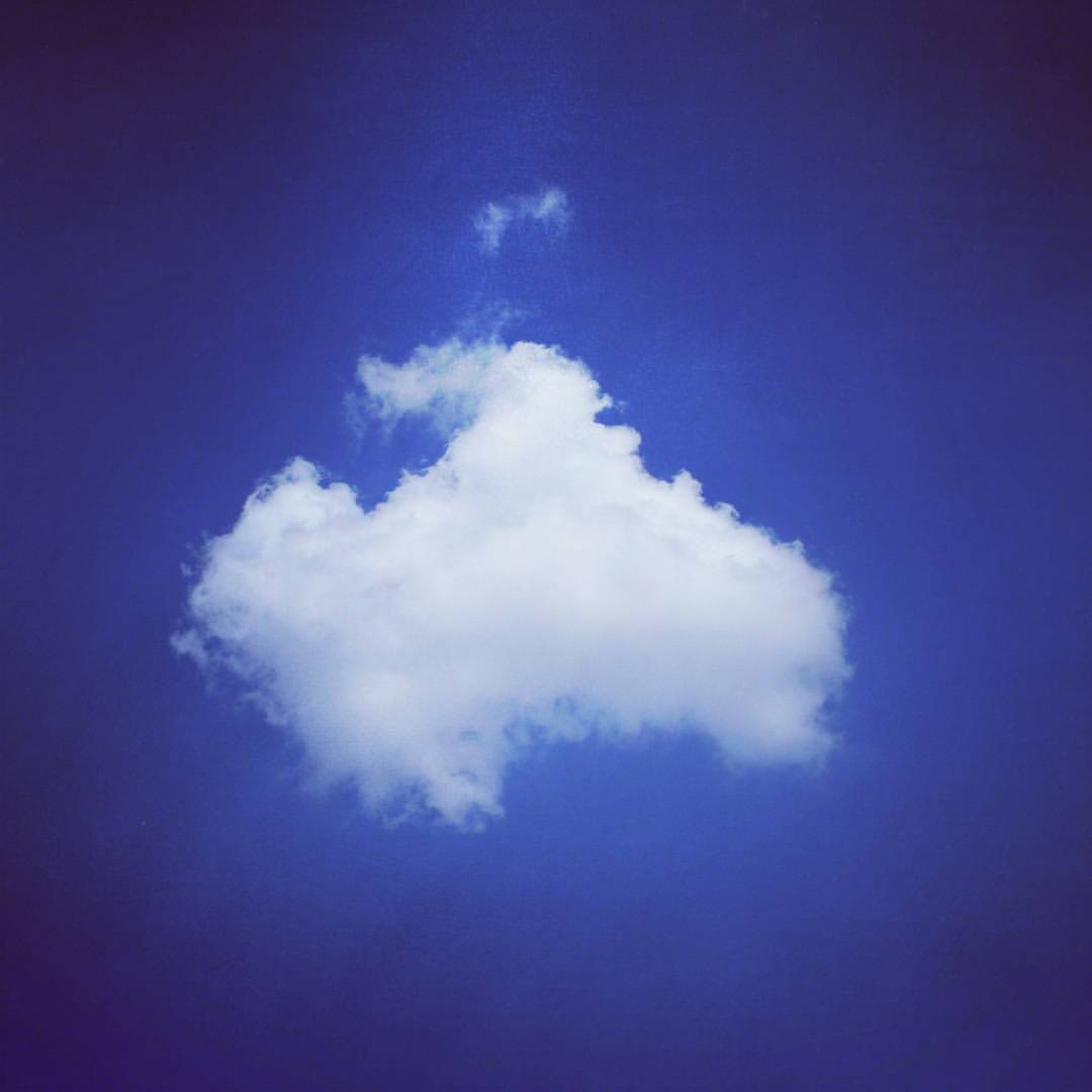 One cloud. That is all. I found this one wandering on it&rsquo;s own. #sky #clouds