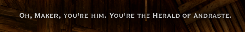 salmiakkivodka:  Now this I can get behind. Herald of Andraste? No. Herald of Stop