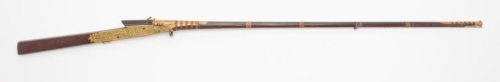 Gold mounted Indian Torador matchlock musket, 18th century.from Little John’s Action Service