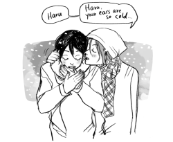 junjouprince:  earmuffs probably from makoto’s sibling or somethin 