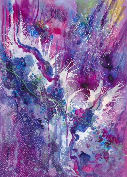inkflowergarden: Purple, violet and pink.