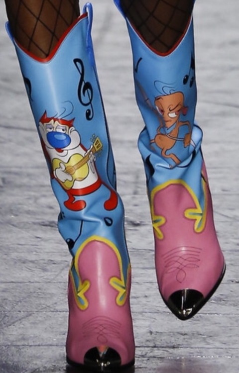 Jeremy Scott Fall 2016 Ready-To-Wear He busted out Ren & Stimpy!