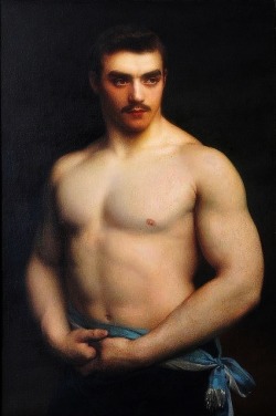 genderphage:  banjeebear:Gustave Courtois, Portrait de l'athlète Maurice Deriaz,1907 gay  