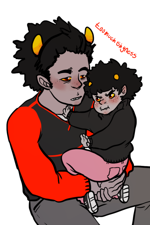 At first i just wanted to draw a cool older karkat for spookyscarygummydicks birthday, but then he l