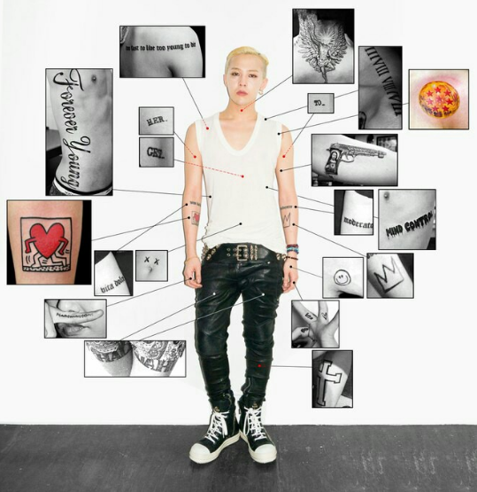Kwon Leaders Body Art  Update GDs and YBs new tattoos