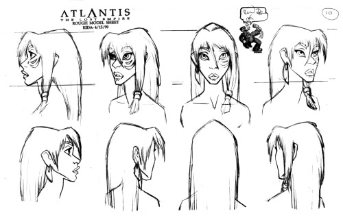 randyhaycock:Since I got some love for Kida, here are some Kida model sheets done for Atlantis.