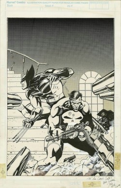comicnate:  Wolverine and the Punisher by Jim Lee 