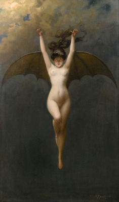 azt-lan:  La Femme Chauve-Souris, c.1890, Albert Joseph Pénot
