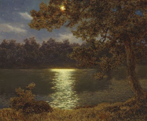 Ivan Fedorovich Choultsé (1874-1939), Sunset by the lake