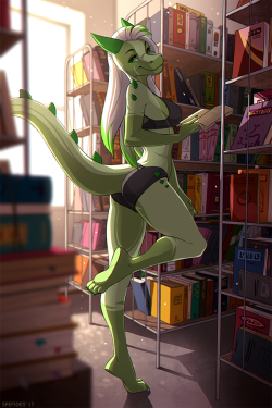 spefides-sfw: “Library girl“  YCH commission