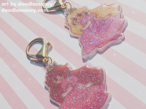 back in stock in my Etsy shop: Princess Peach handmade charms!