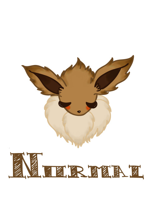 eeveelutions-and-friends:   What do you think about this work of mine? Eevee is a little ball of fur <3  Go on my Redbubble Account 