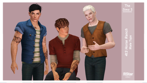 4t3 - Horse Ranch - 3 Tops For Adult & Teen Males - Download