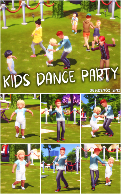 KIDS DANCE PARTY POSESaugustmoonsims