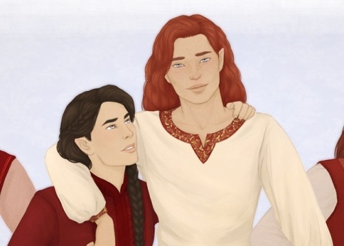 acommonanomaly: Fëanorians, young and happy. This makes me so happy and yet so sad. Fëanor