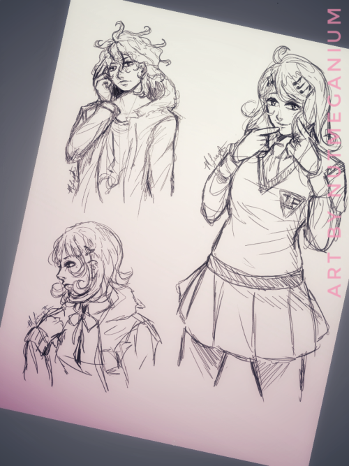 nutmeganium: Some Danganronpa sketches I made this morning (人*´∀｀)｡*ﾟ+