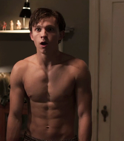 Tom Holland shirtless in “Spider-Man: Homecoming”jfpb