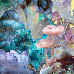 nervousplanet:crystal cave (digital media collage, images are not mine only composition)