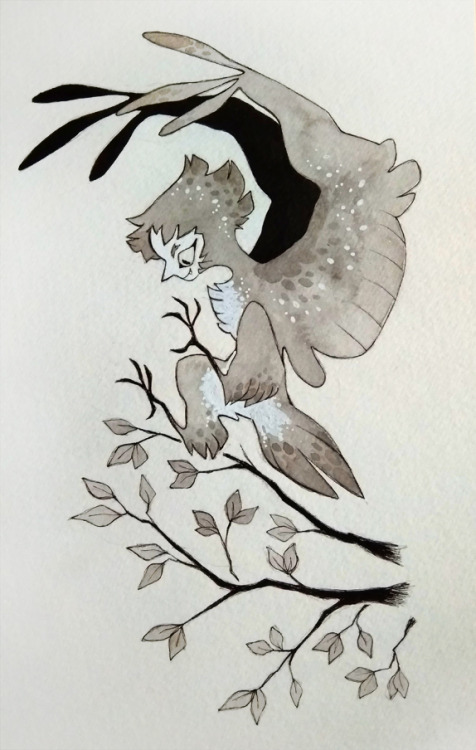 sticksandsharks: I’m doing Inktober over at my twitter, here are some ink+grey wash ones I mad