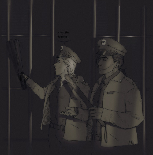 @kakuhidaweek Oct. 24th ✠ Prison AUBut who said thay must be a prisoners?   ¬‿¬