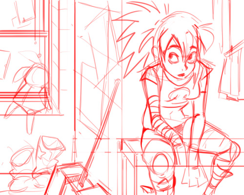peppertode:  Gertie in… her room? (Another WIP I never got around to finishing.)   < |D