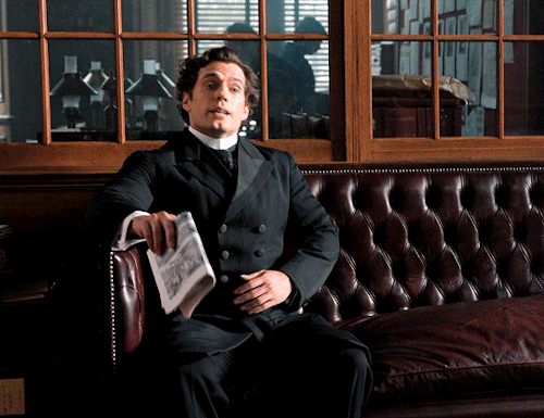 henrycavilledits:  HENRY CAVILL as Sherlock Holmes Enola Holmes (2020) | Black Coat