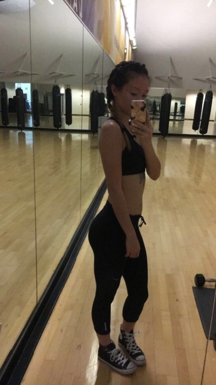 scalding:  i know i post a lot of body pictures but i’m just proud of how far i’ve come! y'all i literally used to have twig legs and a pancake butt, which i hated.  i graduated high school at around 95lbs and now, 2 years later, i’m 120-125lbs.
