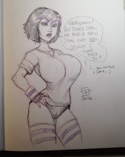 callmepo:  In a little art slump. Nothing that drawing a little Gogo can’t help fix… 