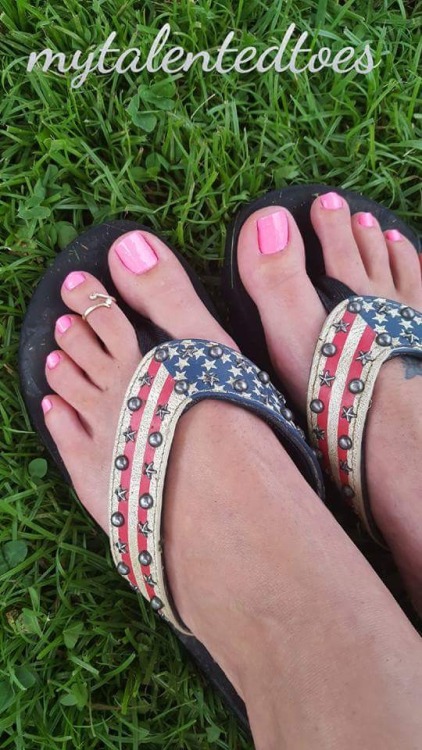 Patriotic sandals!