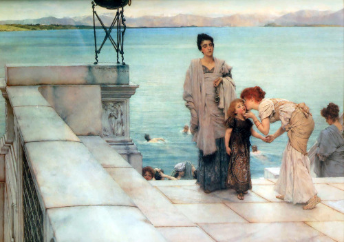 4shotsofvodka:A kiss, 1891 by Sir Lawrence Alma-Tadema (Dutch, 1836-1912)