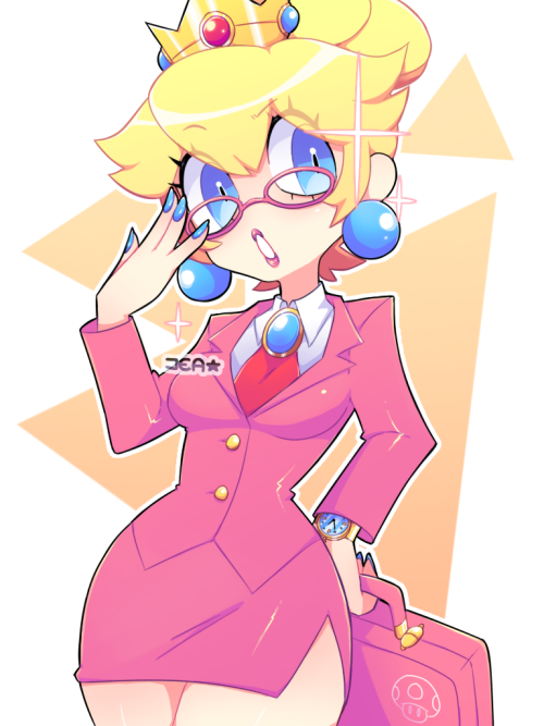 I drew Peach but in business attire