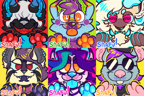 snafubravado:

icons 
icons 


icons 


icons 


icons 


icons 


icons 


icons 


icons most of these are various users on chicken smoothie, but the 4th character is @leviathansloser , and the 5th is @punk-rockrz ! 
some of my ocs are spronkled in there too =3c they’re 25 [american currency] each if anyone is interested ^^ #YAAAAAAA #I STILL FUCKIN LOVE IT BRO!!!  #every1 go commissiom lox NEOW