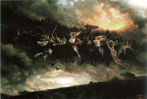 gabriel-romero81:  The Wild Hunt by Johann Wilhelm Cordes.Peter Nicolai Arbo, The Wild Hunt.Franz von Stuck, The Wild Hunt.The Wild Hunt (detail) by Franz von Stuck.M.C. Goodwin - Huntress (After Gustave Courbet).